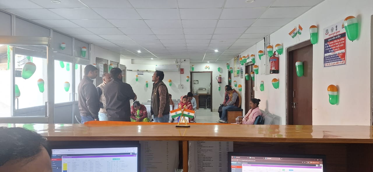 Dr. Bangali at the clinic reception